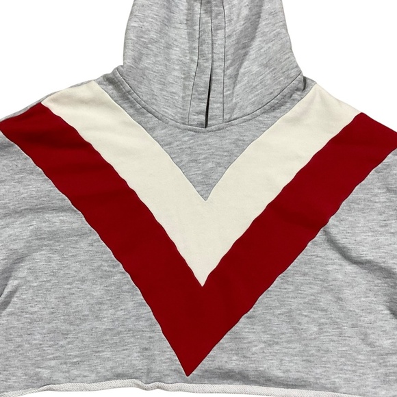 Allard State Gray Cropped Hoodie Sweatshirt Large - Picture 2 of 7